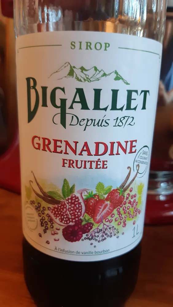 Sirop grenadine fruitée