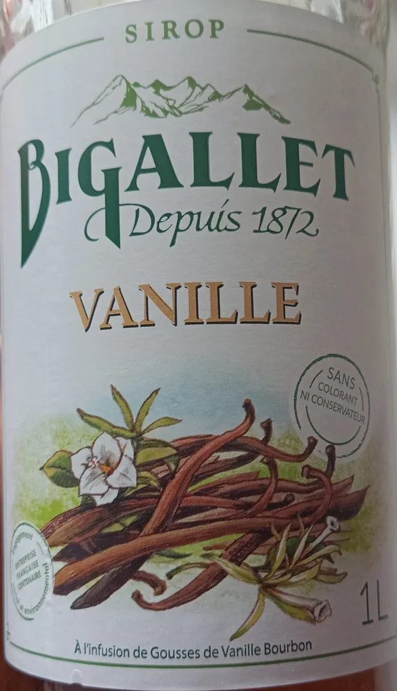 Sirop vanille bourdon