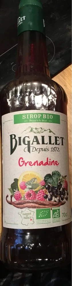 Sirop bio Grenadine