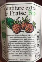 Confiture extra de fraise bio