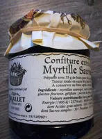 Confiture extra de myrtilles sauvages