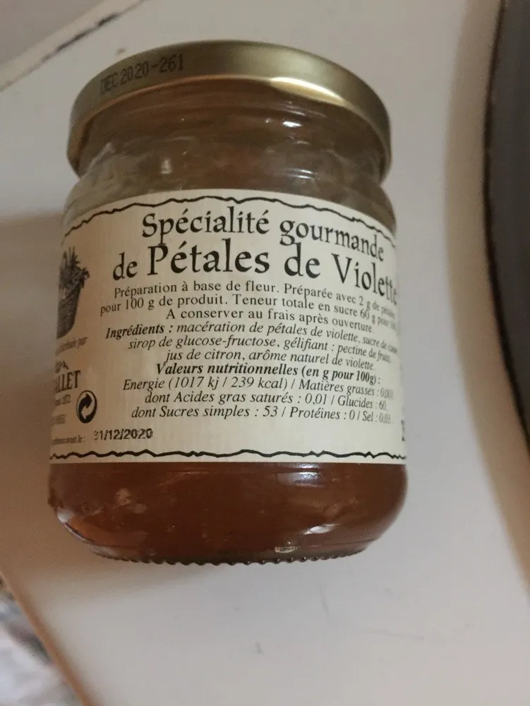 Spécialité gourmande de Petales de Violette