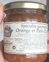 Specialite gourmande orange et pain d’epice