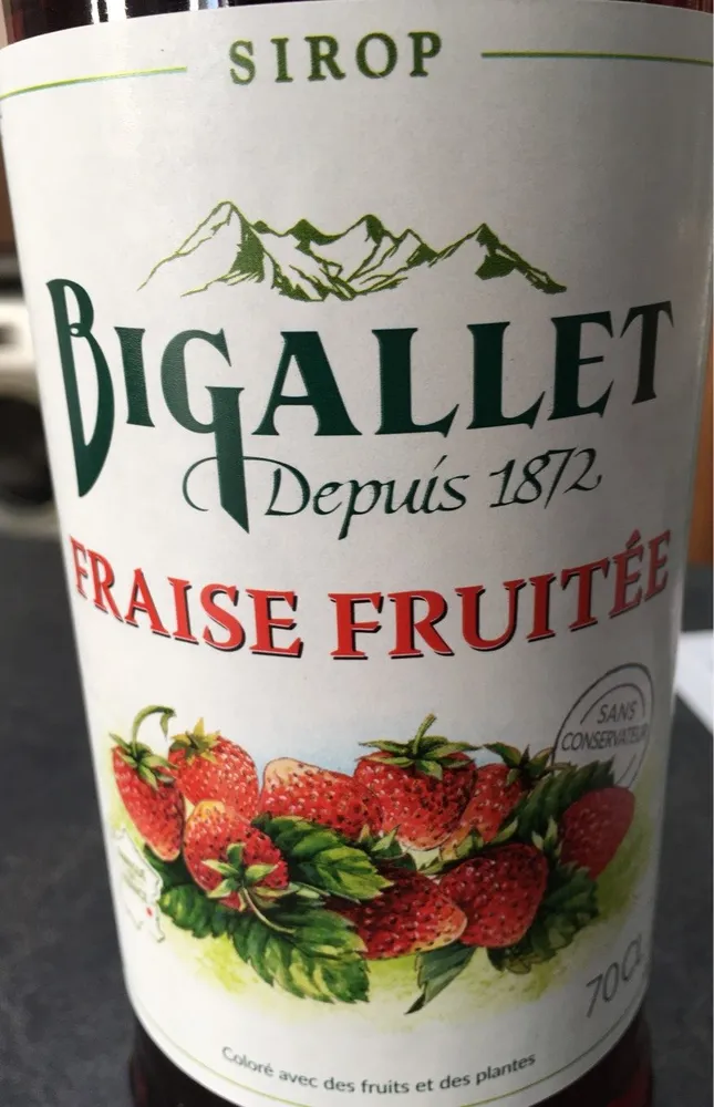 Sirop de fraise fruitée
