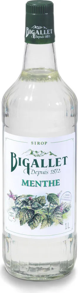 sirops de menthe sans colorant