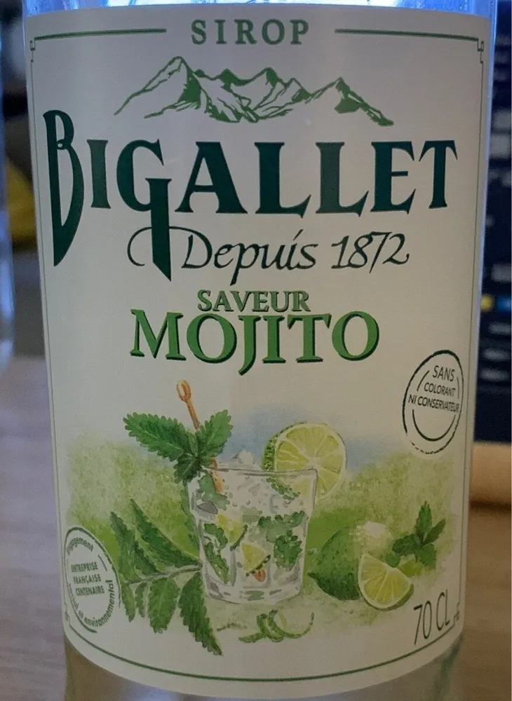 Sirop Bigallet Saveur Mojito