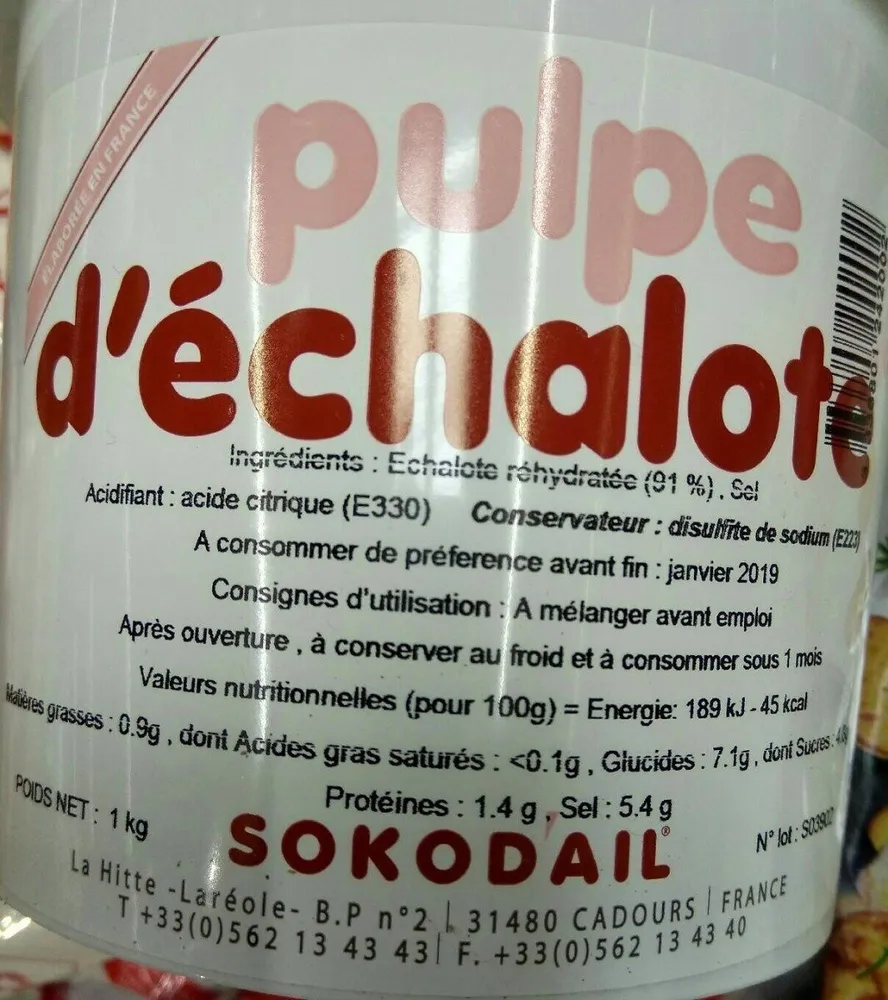 Pulpe d'échalote