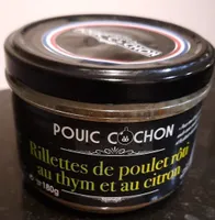 Rillettes de poulet rôti au thym et au citron