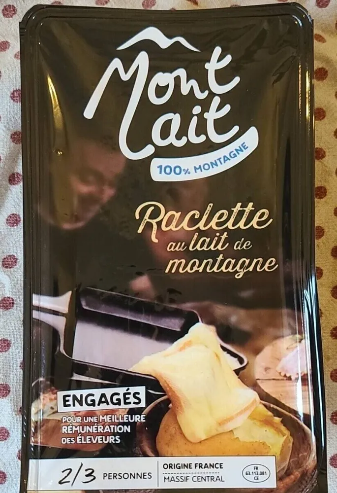 Raclette au lait de Montagne
