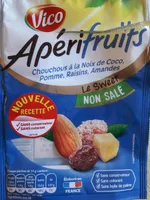 Apérifruits - Chouchous à la noix de coco, pomme, raisins, amandes