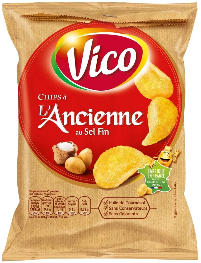 Chips à l'ancienne au sel fin