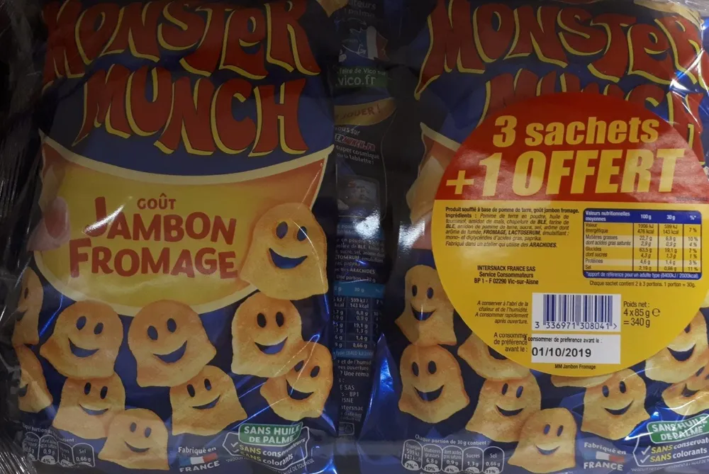 Monster munch jambon fromage