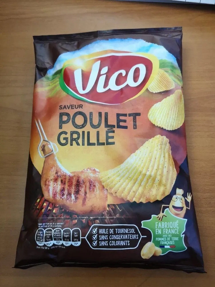 Chips ondulées Vico, saveur Poulet Grillé