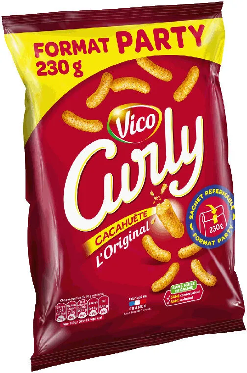 Curly Cacahuète l'Original - Format Party 230 g