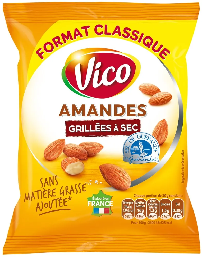 Amandes Grillées à Sec au Sel de Guérande