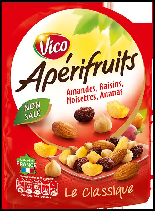 Apérifruits Le classique - Amandes, Raisins, Noisettes, Ananas