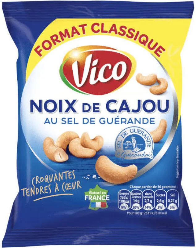 Noix de cajou au sel de Guérande