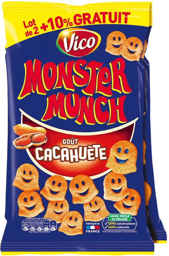 Monster Munch goût Cachuète (lot de 2, +10% gratuit)
