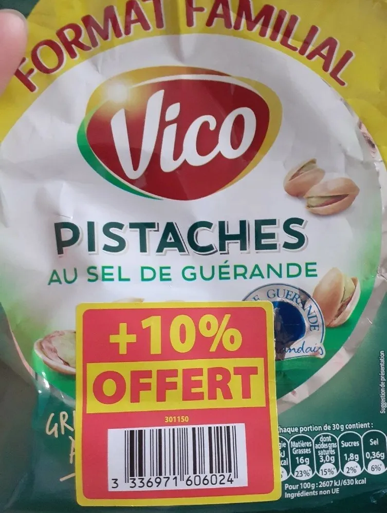 Pistaches grillées au sel de Guérande