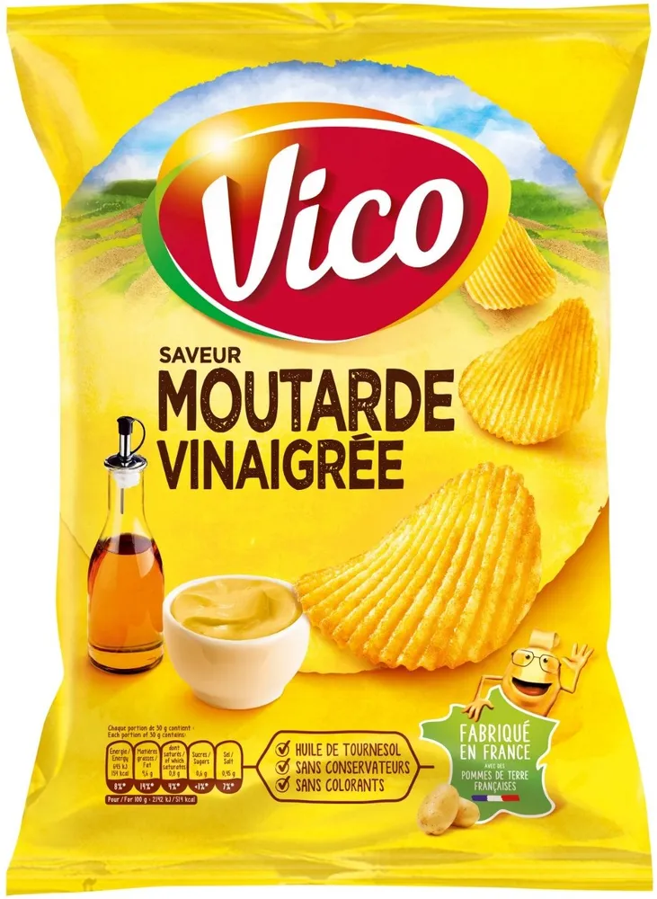 Chips moutarde vinaigrée 120g