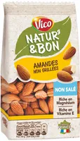 Amandes non grillées non salé