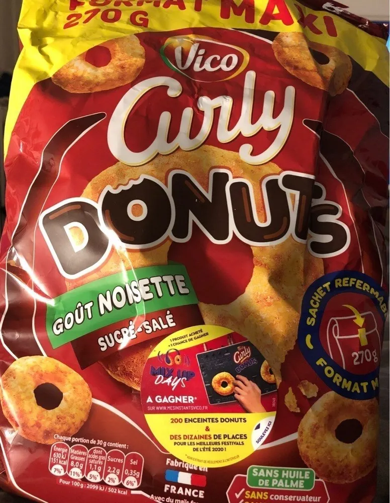 Curly DONUTS goût noisette