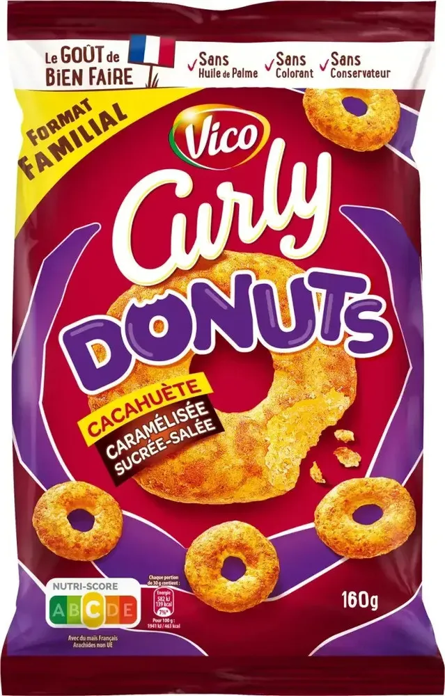 Curly Donuts Cacahuète Caramélisée