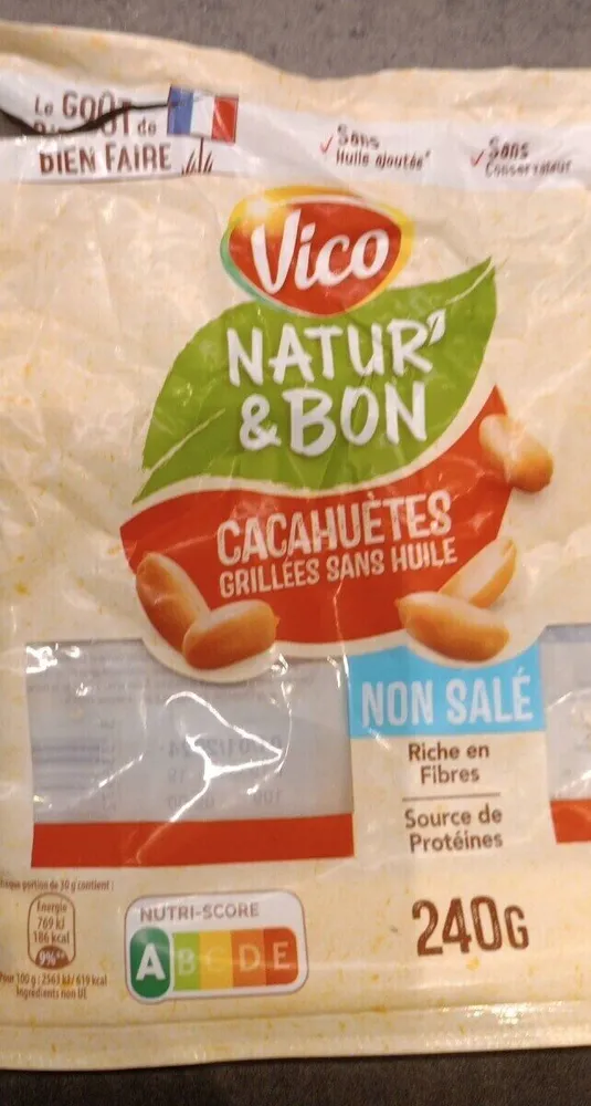 Natur'&Bon cacahuètes grillées sans huile
