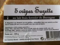5 crêpes Suzette au lait frais fermier de Bretagne