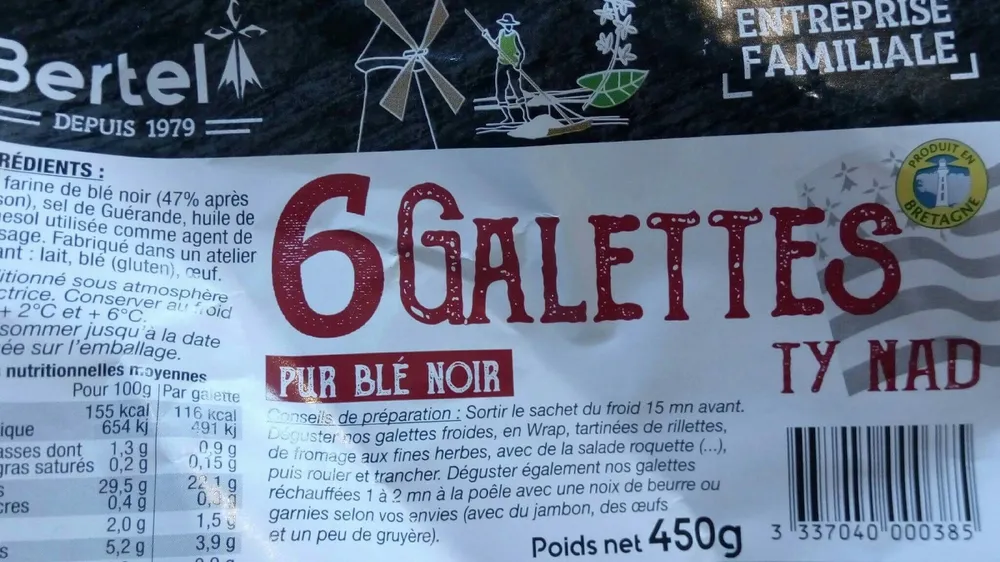 6 galettes pur blé noir