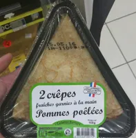 2 crêpes de froment pommes poêlées