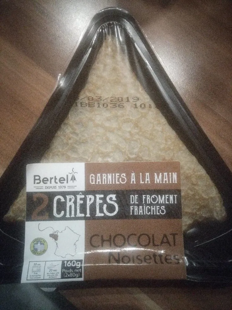 2 crêpes chocolat noisettes