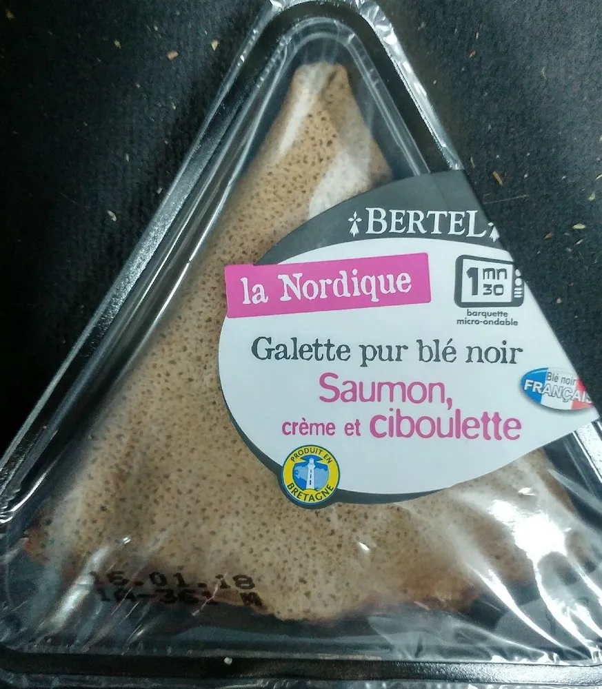 La Nordique - Galette Pur Blé Noir, Saumon, Crème et Ciboulette