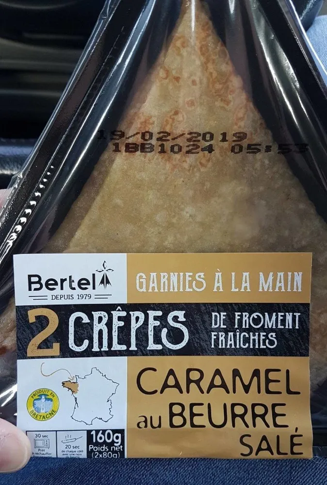 2 crêpes froment caramel au beurre salé