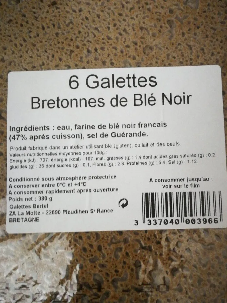 Galettes bretonnes de blé noir