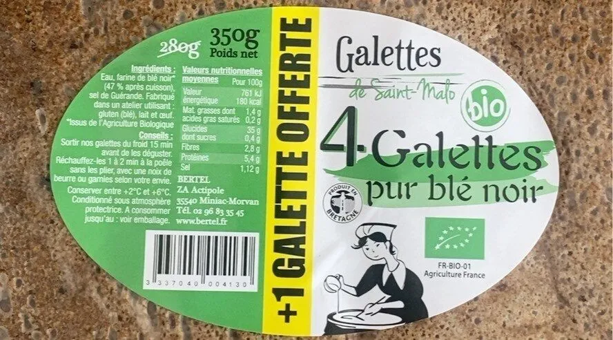 4 Galettes pur blé noir