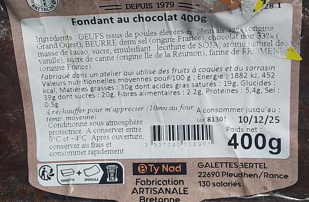 Fondant au chocolat