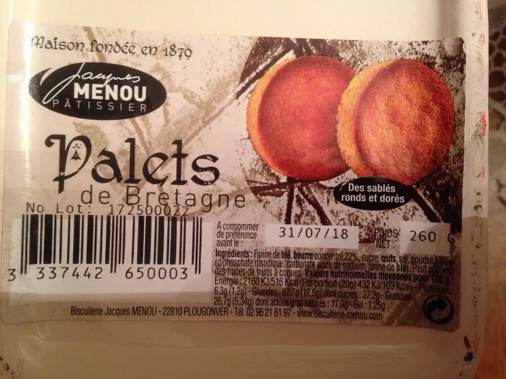 Palets Bretons Pur Beurre