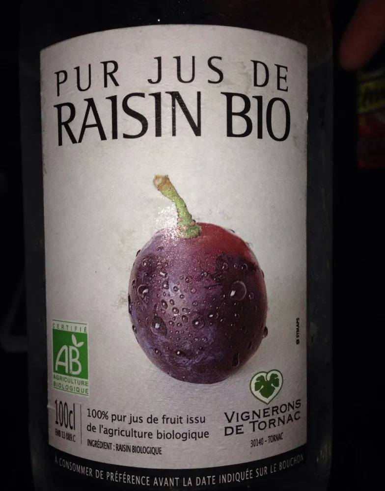 Pur jus de raisin bio