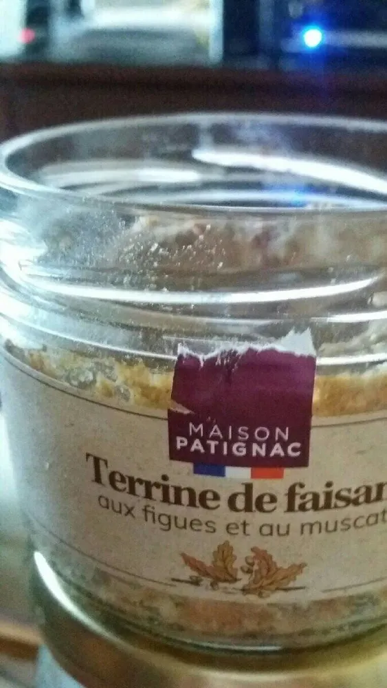 Terrine de faisan aux figues et aux muscat