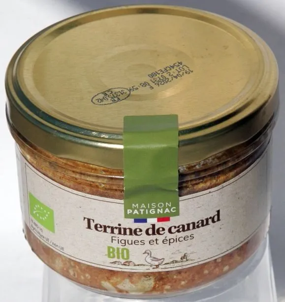 Terrine de canard, figues et épices, Bio