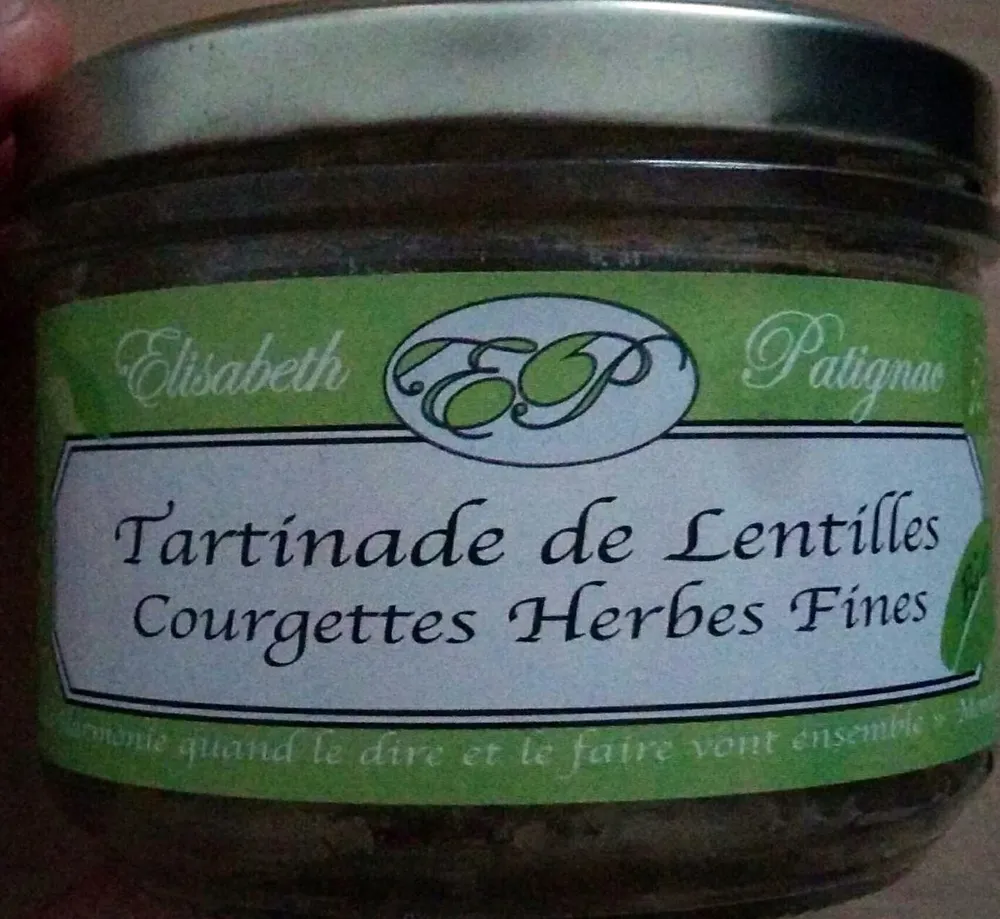 Tartinade De Lentilles Courgettes Herbes Fines Bio