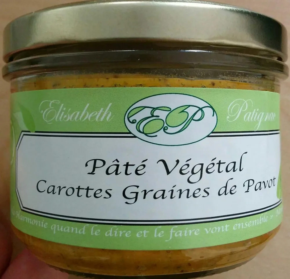 Pâté végétal carottes graines de pavot