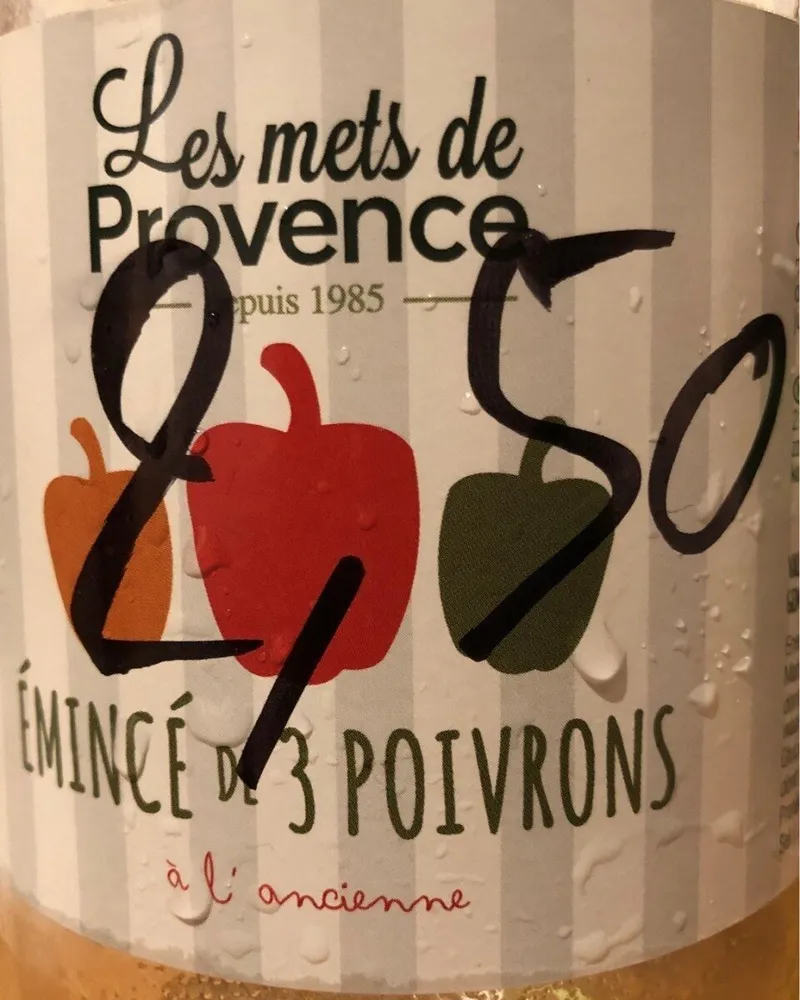 Emincé de 3 poivrons