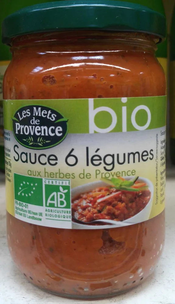Sauce 6 légumes aux herbes de Provence bio