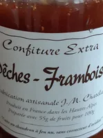 Confiture extra peche framboise