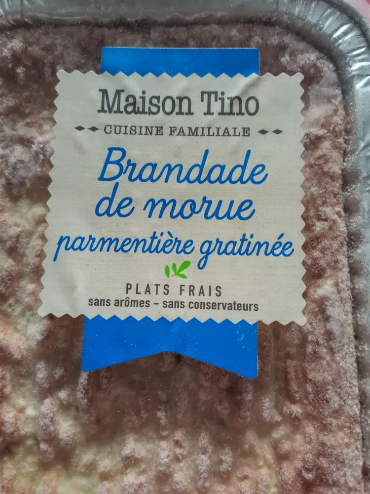 Brandade de morue parmentiere gratinée