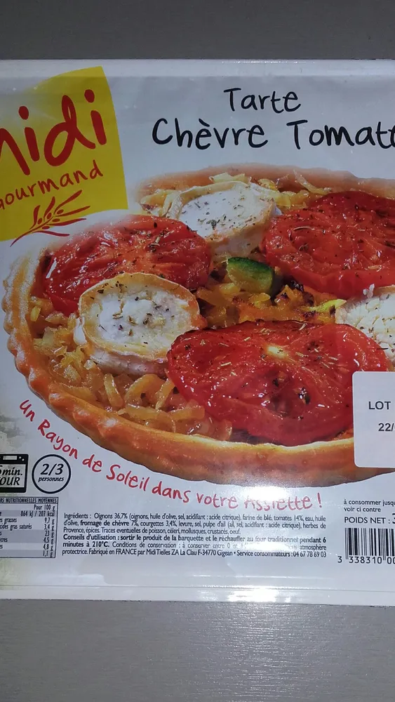 Tarte chèvre tomate