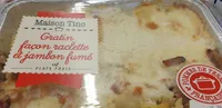 Gratin façon raclette et jambon fumé