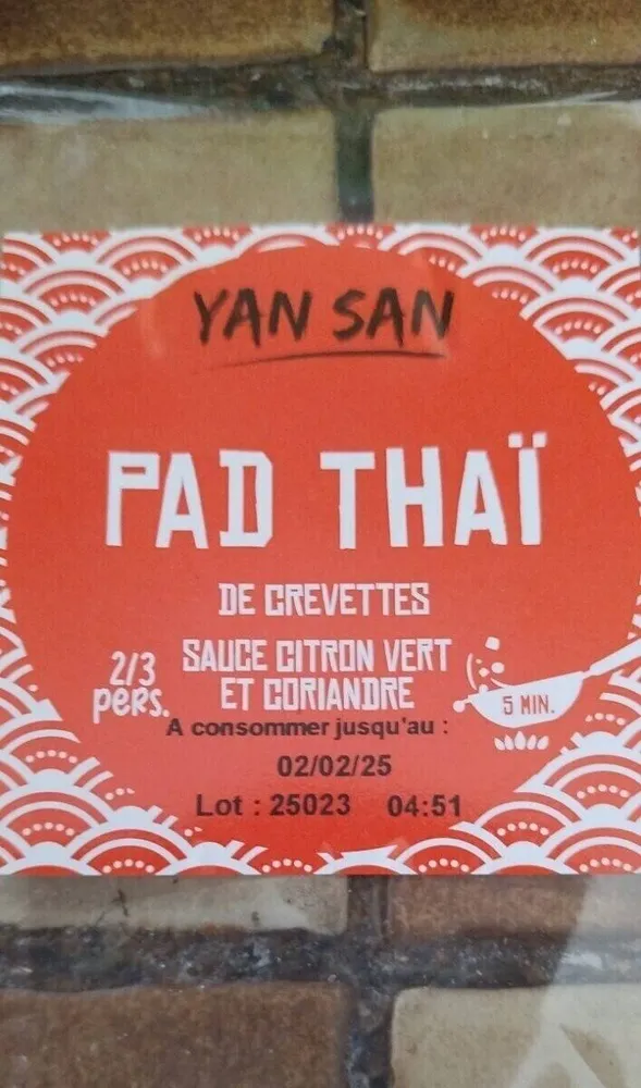 Pad Thaïlande de crevettes